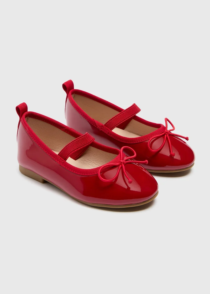 Matalan Girls Red Basic Ballet Shoes