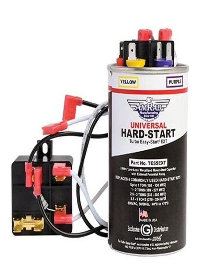 Turbo Amrad Universal Replacement Hard Start Kit for HVAC Compressors 1-5 ton w/External Relay - Image 2
