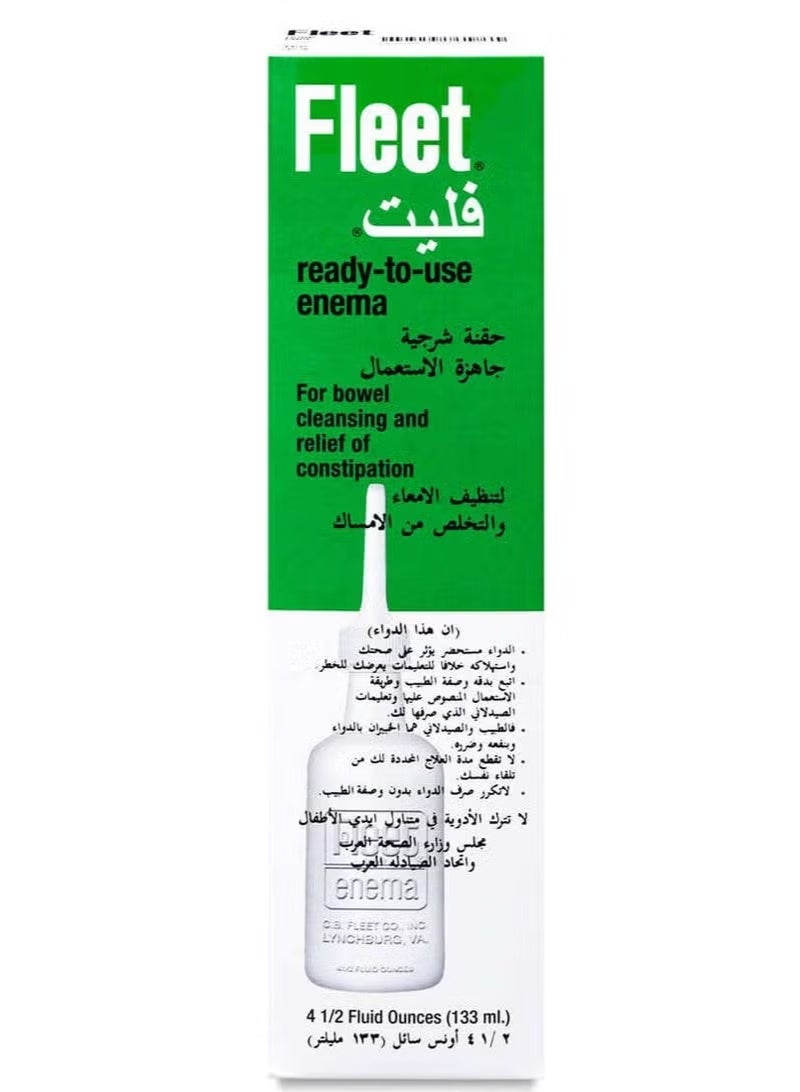 Fleet Enema for bowel cleansing and constipation relief, 133 ml for adults