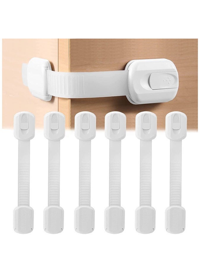 6-Piece Baby Safety Locks With Adjustable Strap and Latch System - Image 1