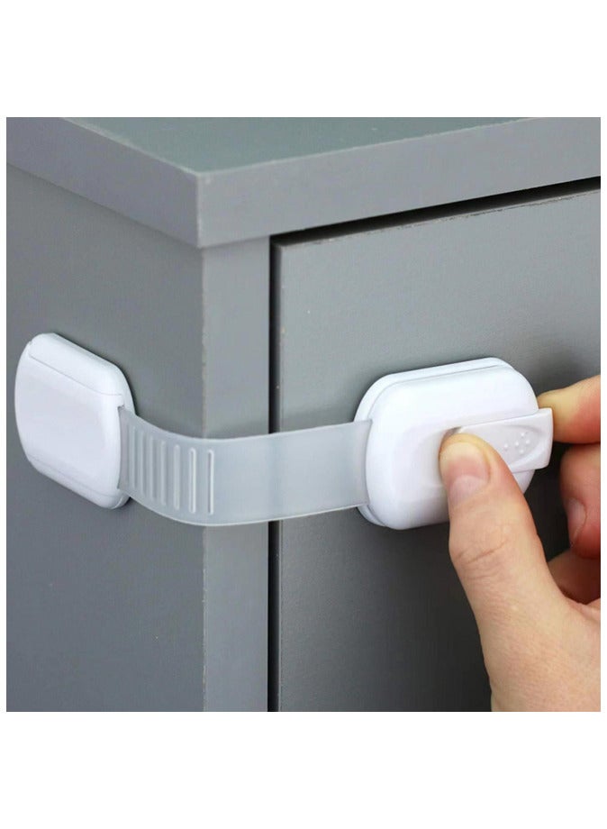 6-Piece Baby Safety Locks With Adjustable Strap and Latch System - Image 3