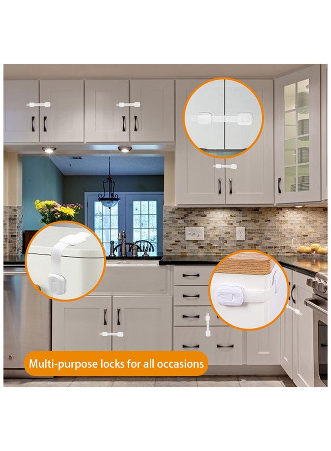 6-Piece Baby Safety Locks With Adjustable Strap and Latch System - Image 5