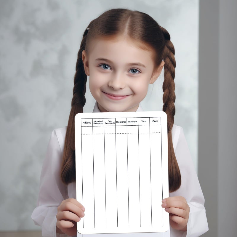 WEIZHEN Math Manipulatives White Board for Students - Small White Board Dry Erase - Ideal for Classroom and Home Use - Long Division Double-Sided Dry Erase Board - 9x12 Inches - Image 4