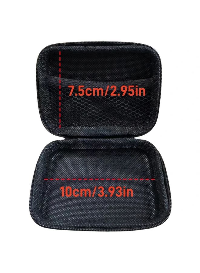 1pc Black EVA Headphone Power Bank Storage Case Lightweight Scratch Resistant Portable Charger Protector - Image 4