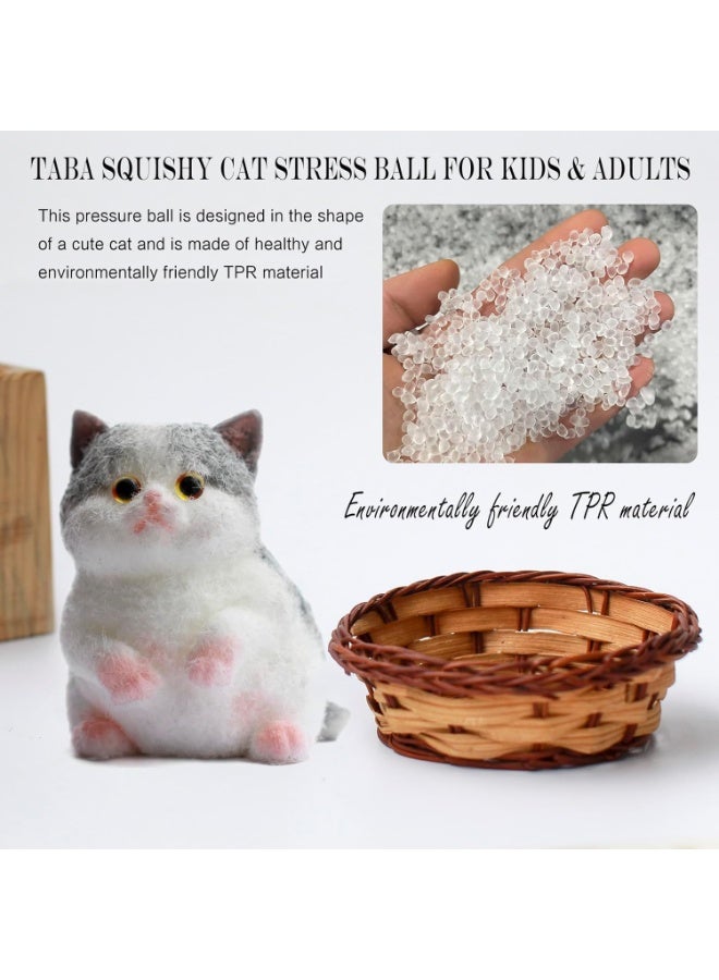 Soft Cat Squishy Stress Relief Toy for Kids & Adults, Squeeze Fidget Dumpling Cat - Image 3