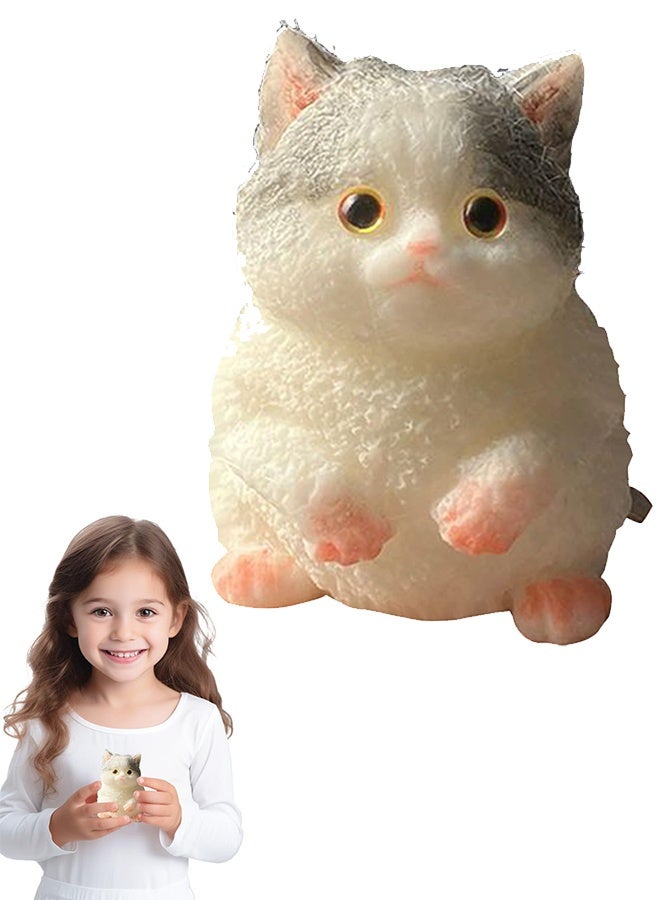 Soft Cat Squishy Stress Relief Toy for Kids & Adults, Squeeze Fidget Dumpling Cat - Image 1