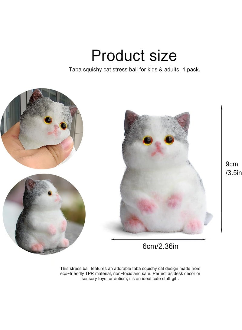 Soft Cat Squishy Stress Relief Toy for Kids & Adults, Squeeze Fidget Dumpling Cat - Image 4