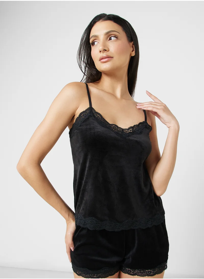 hunkemoller Lace Detail Strappy Cami