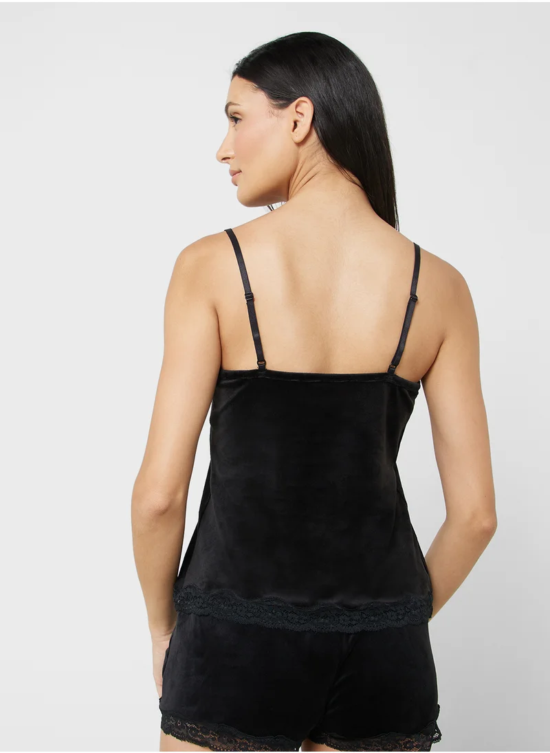 hunkemoller Lace Detail Strappy Cami