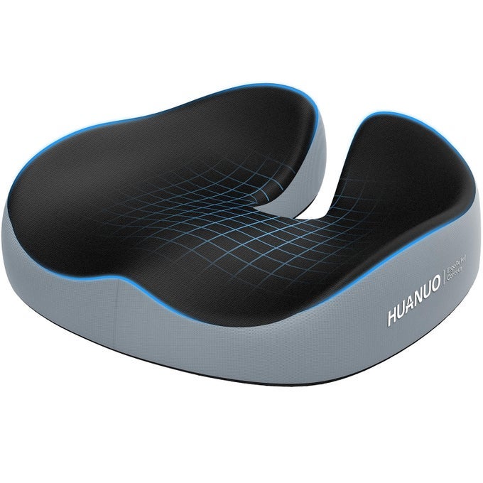 SEAT CUSHION FOR OFFICE CHAIRS EXTRA LARGE DESK CHAIR CUSHION FOR BACK PAIN TAILBONE PAIN RELIEF ERGONOMIC MEMORY FOAM CAR SEAT CUSHION WHEELCHAIR CUSHIONS FOR LONG SITTING ANTISLIP BOTTOM
