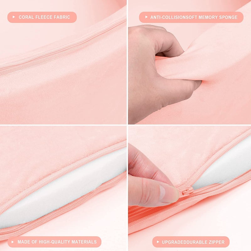 TRENDBOX Extra Large Foam Ball Pit for Toddlers, 47x14 inch Soft Baby Ball Pit with Washable Velvet Cover (Balls not Included)-Pink - Image 5