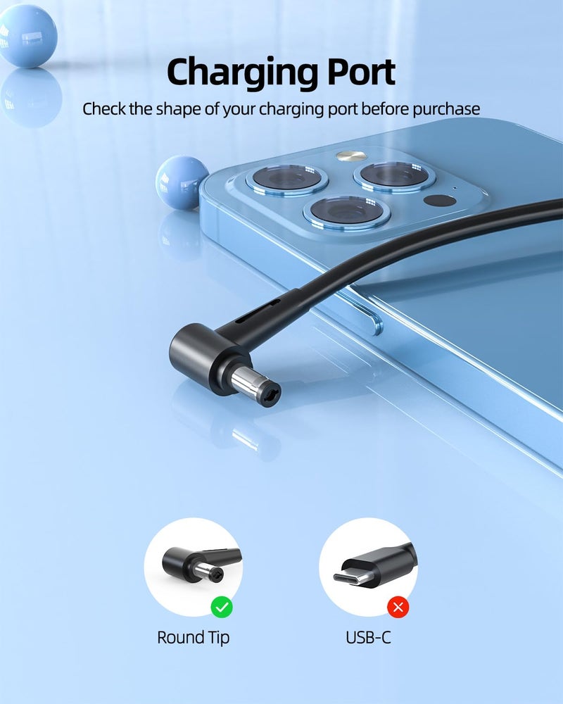 Superer 45W AC Charger Fit for Asus TUF Gaming VG279Q VG278Q VG275Q VG245Q VG258Q VG258QR VG258QM VG248QG VG278QR VG278QE VG278QF Monitor Power Supply Adapter Cord - Image 3