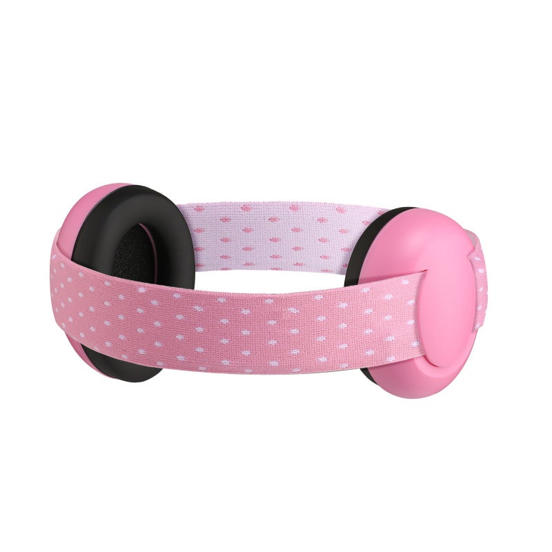 INFANT Newborn elastic band baby soundproof earmuffs children's baby noiseproof earmuffs available within 2 months Pink-pink - Image 3