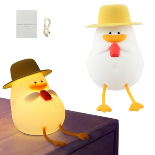 LVOERTUIG Cute Duck USB Rechargeable Night Light, Silicone Kids Lamp with 30 Minute Timer & Tap Control, for Nursery & Kids' Room Decor - Image 4
