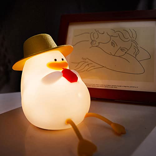 LVOERTUIG Cute Duck USB Rechargeable Night Light, Silicone Kids Lamp with 30 Minute Timer & Tap Control, for Nursery & Kids' Room Decor - Image 2