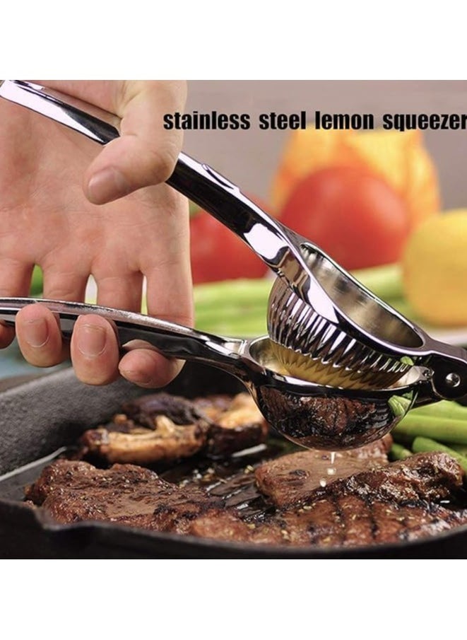 Generic - 4-in-1 Stainless Steel Kitchen Set  2 potato peelers With two different shapes,  Nut Cracker, and Lemon Squeezer. - Image 1