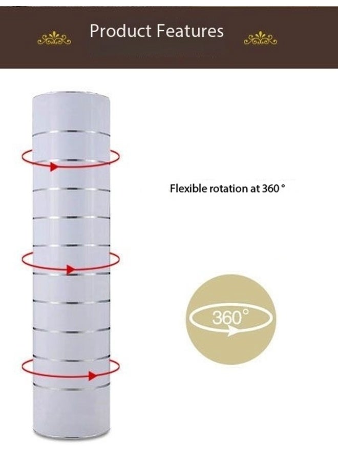 فاشون هوم رف أحذية دائري بتصميم عصري مدمج مكون من 8 طبقات، يدور بزاوية 360 درجة، خزانة أحذية قائمة بذاتها، هيكل متين، رف عرض أحذية لغرفة المعيشة، الرواق، غرفة النوم، 40×127 سم - Image 3