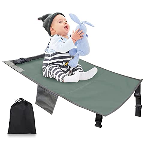 HASTHIP® Airplane Footrest for Kids, Toddler Travel Bed, Airplane Foot Hammock for Baby with Anti-Slip Design, Airplane Seat Extender for Kids, Portable Airplane Travel Accessories, 79*44cm (Grey) - Image 1
