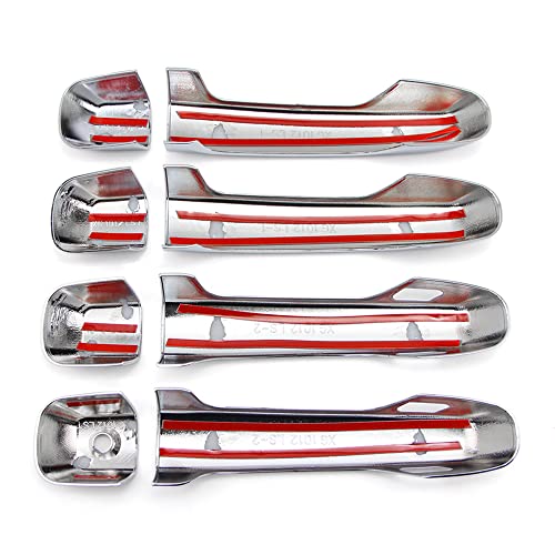 Dreamseek Door Handle Cover for Toyota Land Cruiser Prado J150 J200 LC200 Lexus GX460 2010-2022 Molding Chrome Exterior Trim Decoration Protector Cap w/Smart Keyhole - Image 5
