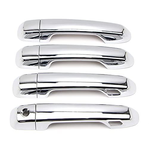 Dreamseek Door Handle Cover for Toyota Land Cruiser Prado J150 J200 LC200 Lexus GX460 2010-2022 Molding Chrome Exterior Trim Decoration Protector Cap w/Smart Keyhole - Image 1