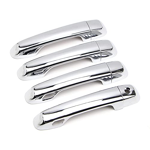 Dreamseek Door Handle Cover for Toyota Land Cruiser Prado J150 J200 LC200 Lexus GX460 2010-2022 Molding Chrome Exterior Trim Decoration Protector Cap w/Smart Keyhole - Image 2