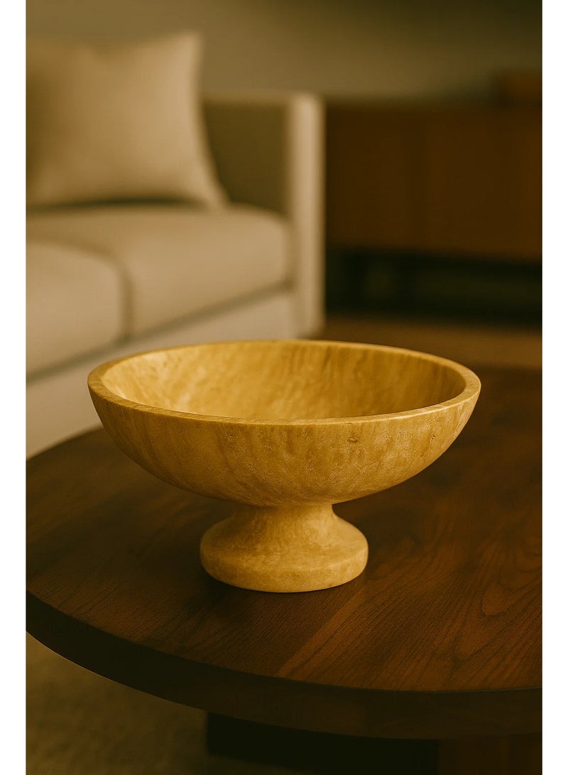 كارارا كولتيكتون وعاء فواكه من الرخام | حجر الترافرتين | ديكور منزلي فاخر مصنوع يدويًا من الرخام - Image 3