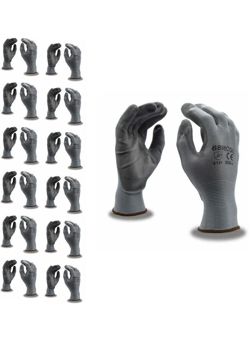 Cordova Cordova 6898CGL Standard Gloves 13Gauge Gray Polyester Shell Gray Polyurethane Palm Coating Large 12Pack  - Image 1