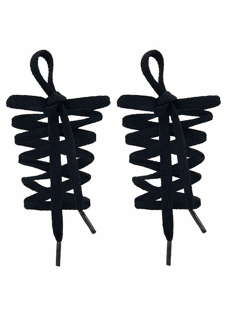 Excefore رباط حذاء مسطح، أحذية تدريب رياضية دانتيل لأحذية المشي وأحذية المشي لمسافات طويلة وأحذية رياضية (8 مم، زوج واحد) - Image 1