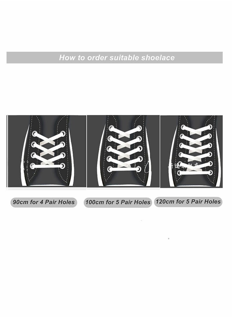 Excefore - Flat Shoelace, Sport Trainer Shoes Lace for Walking Boots Hiking Trainers Sneakers Shoelaces(8mm, 1 Pairs) - Image 1