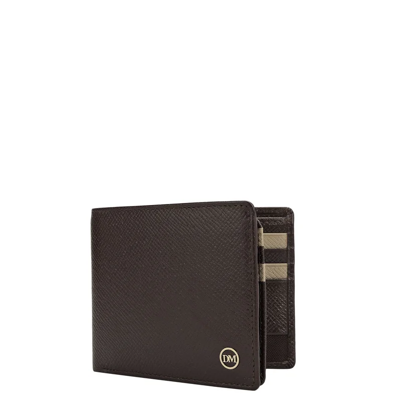 Da Milano  Chocolate Bifold Leather Mens Wallet for Men | Best Price UAE