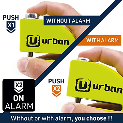 URBAN UR906X Hi-Tech Alarm Disc Lock 120 dB ON/Off, Replaceable Module, High-end Waterproof, Longlife Battery, Reminder Cable, Universal Motorbikes, Bicycles, Ebikes, Motorcycle Lock Anti Theft - Image 3