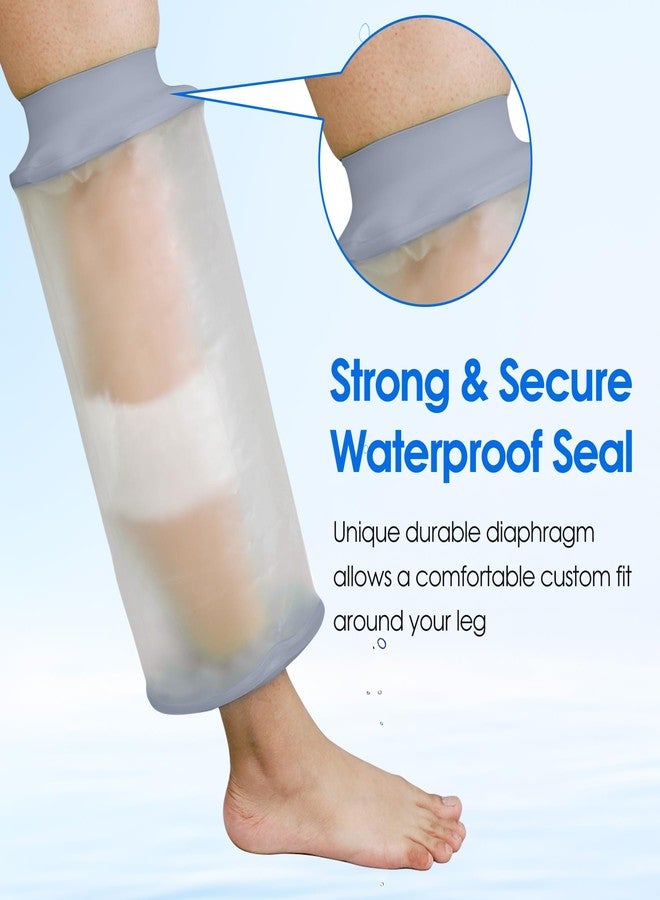 COMFYTHERA Waterproof Cast Cover for Shower Knee Wound Protector Bath Adult Watertight Cast Bag Showering for Surgery, Burns Reusable (D-Knee-M) - Image 4
