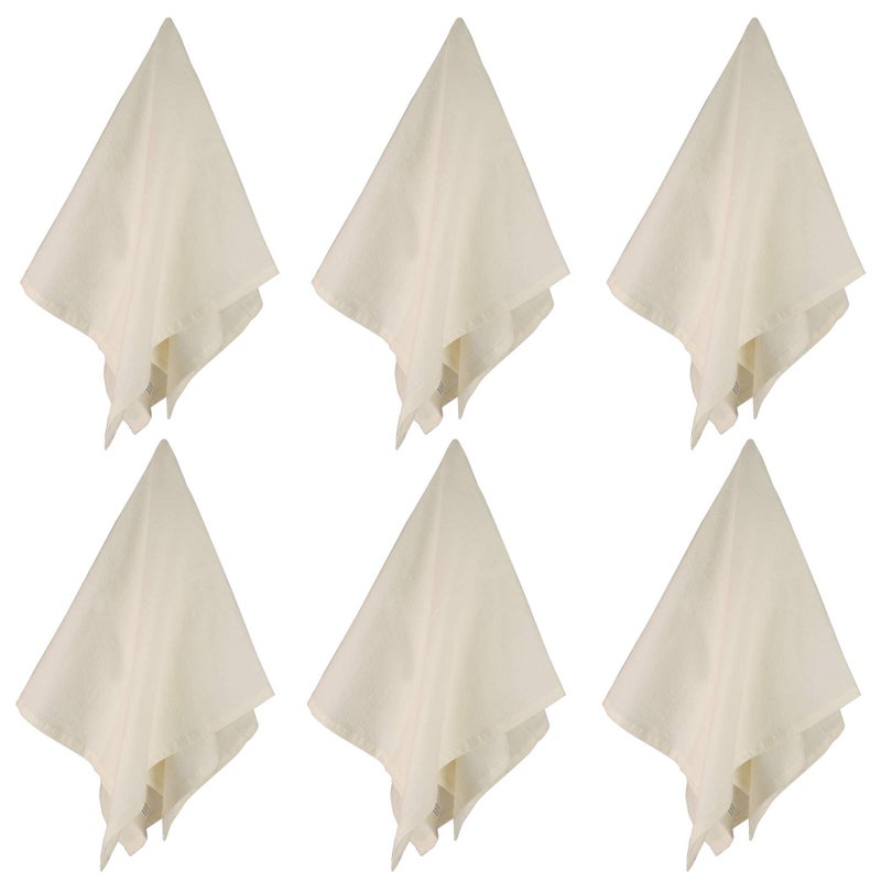 DG Collections 100% Cotton Flour Sack Towels â€“ 12 Pack, 27x27 Inches, Natural, Lint-Free, Pre-Washed, Hemmed Edges â€“ Reusable Kitchen Towels for Cleaning, Embroidery, Printing & Crafts - Natural - Image 4