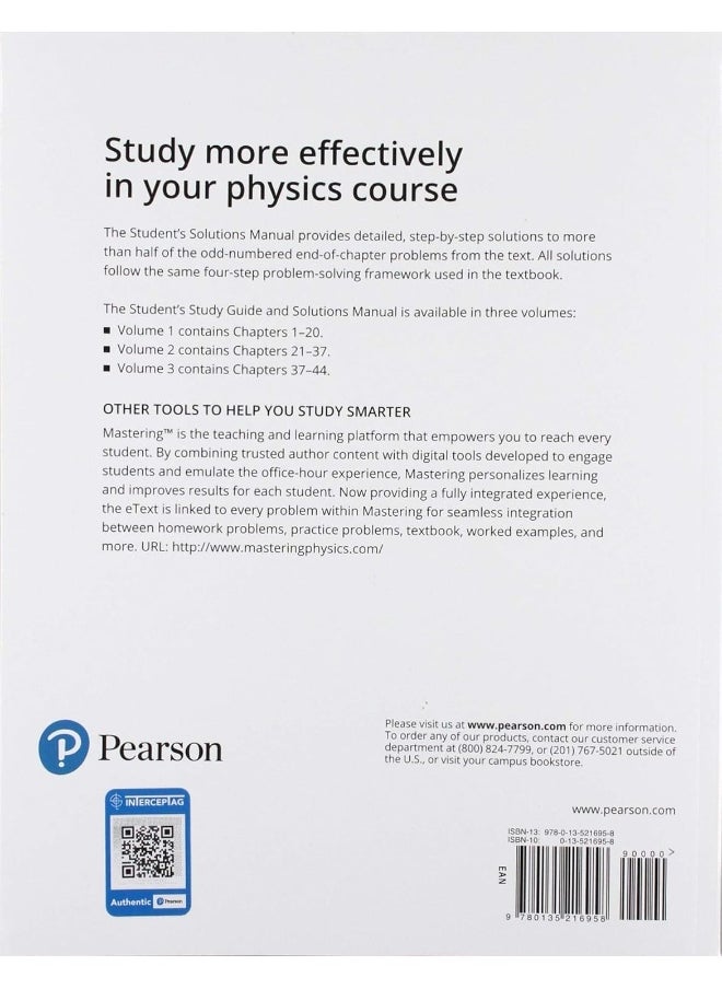 Student Study Guide and Solutions Manual for University Physics, Volume 1 (Chapters 1-20)  - Image 2