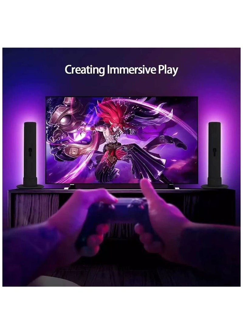 SHOPI - mart LED Light Bars with Music Sync Bluetooth App & Remote Control, RGB Smart Flow Lights with Various Scene Modes and Music Modes for Gaming Lights, TV Backlight, Entertainment,Party - Image 1