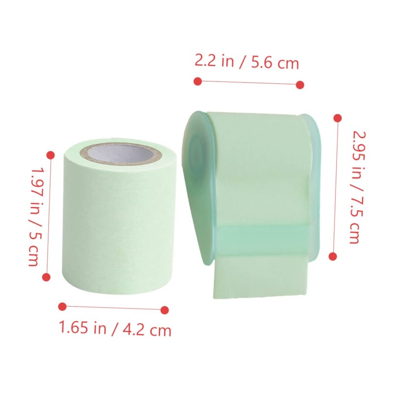 Light Green Removable Decorative Sticker Tapes Multi Function Memo Note Rolls With Refill Pads - Image 3