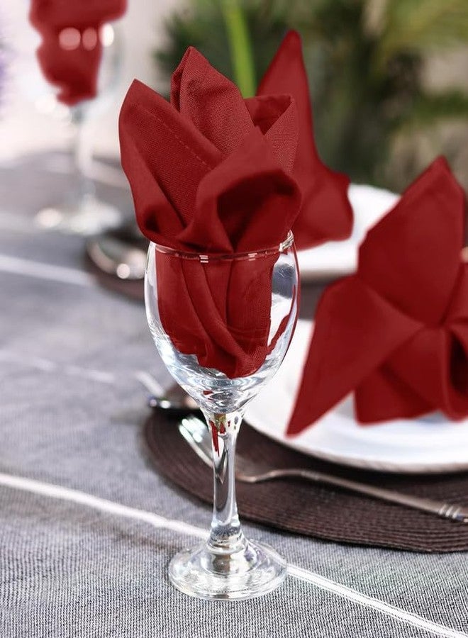 SEM B GRA [6 Pack, Maroon] Cloth Napkins 12"x12" Inches, 100% Cotton Dinner Napkins with Hemmed Edges, Washable Napkins Ideal for Parties, Weddings and Dinners - Image 3