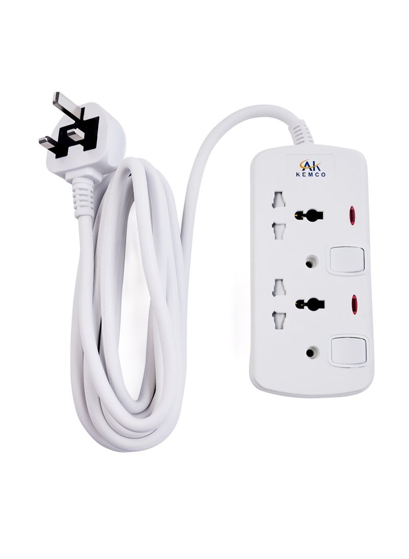 AK KEMCO Kemco 2 Way Extension Socket Power Cord Power Strip Extention Board Extension Lead With 3 Meter Cable AK 602B - Image 2