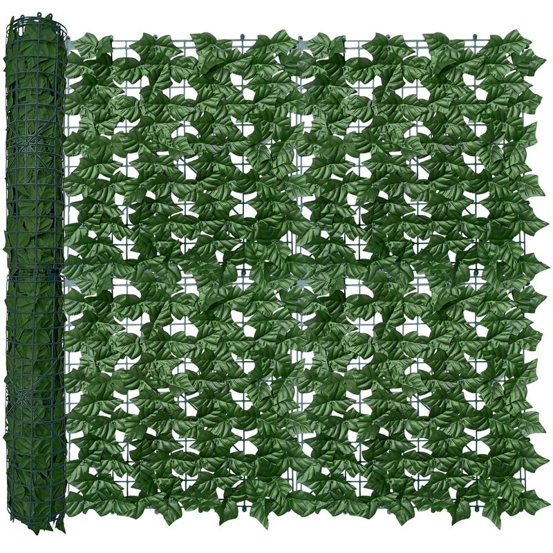 ODTORY Artificial Ivy Privacy Fence Wall Screen,40X160 in UV-Anti Faux Greenery Backdrop Ivy Vine Leaf Hedges Fence Panels for Patio, Balcony, Garden, Backyard Indoor Outdoor Green Wall Decor - Image 1
