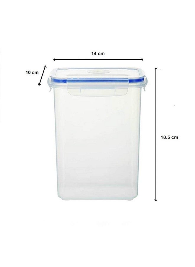 ENTITY Airtight Container Storage Set for Fridge, BPA Free Airtight Plastic Container for Kitchen Storage - 1550ml, Transparent (Pack of 10) - Image 2