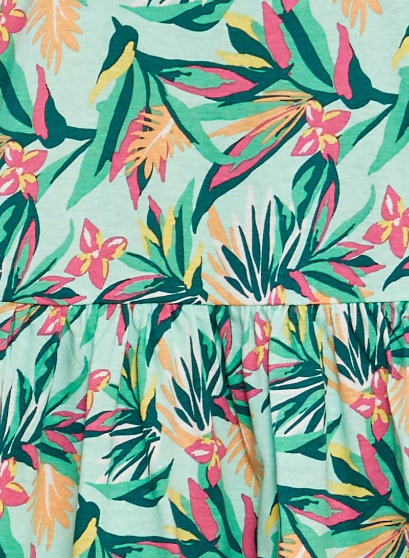 Kiabi Girls Patterned jersey dress with ruffled straps - Image 2