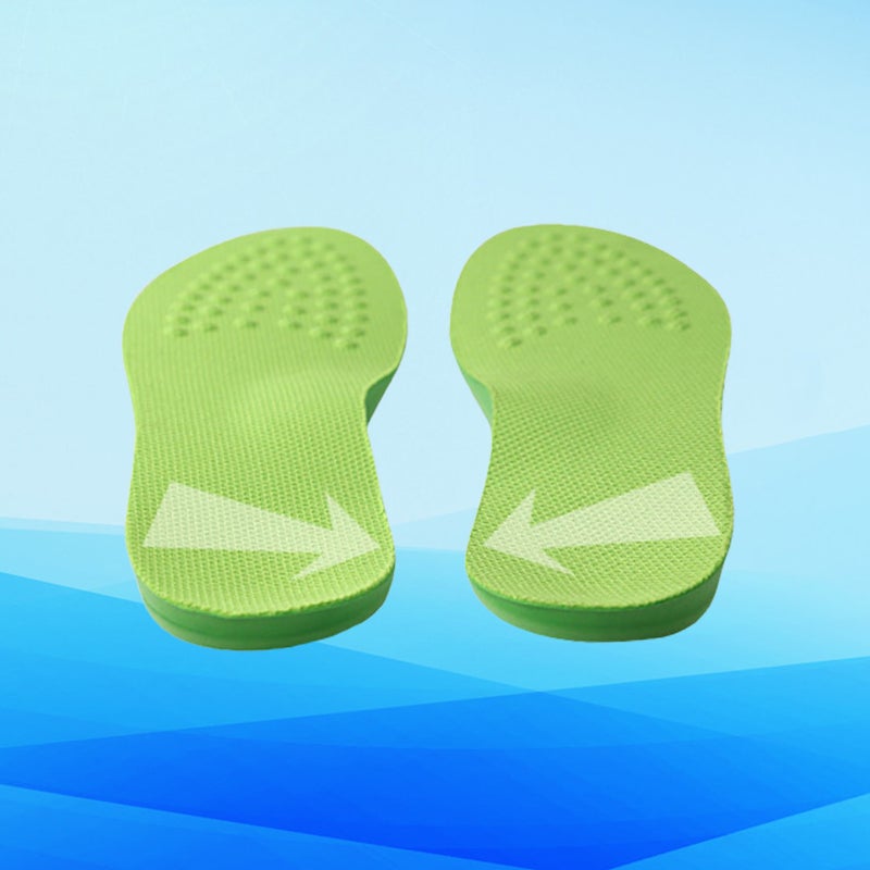 1 Pair of Legs Correcting Insoles PU Strephexopodia Leg Pads Foot Size S 35-37 Green - Image 5