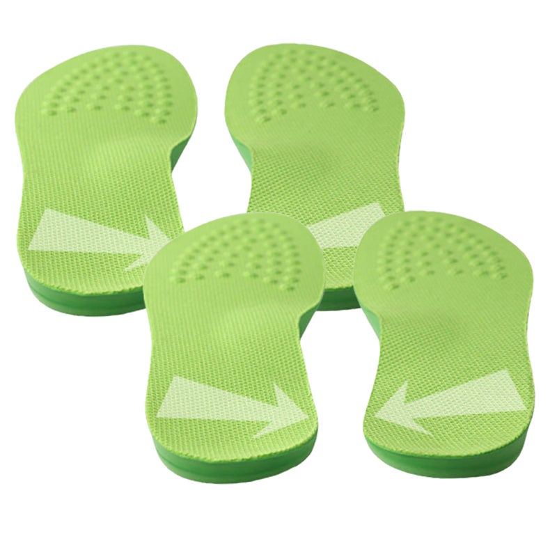 1 Pair of Legs Correcting Insoles PU Strephexopodia Leg Pads Foot Size S 35-37 Green - Image 2