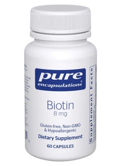 Biotin 8 Mg Hypoallergenic B Vitamin Supplement 60 Capsules