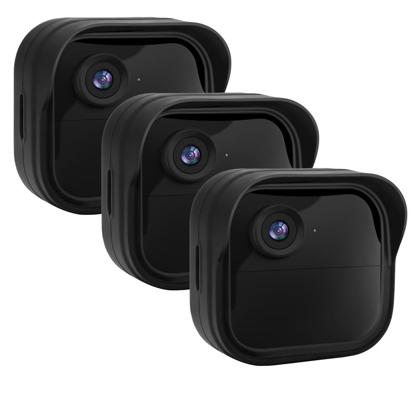 CXVKML Silicone Case Cover for Blink Outdoor 4/2K+, Weatherproof Silicone Cover Skin Provides Full Camera Protection, for All-New Blink Outdoor 4 Home Security Camera (Black) - Image 1