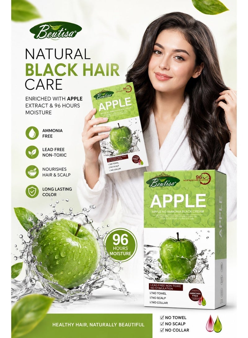 BEUTISA Apple No Ammonia Black Cream 500ml+500ml - Image 3