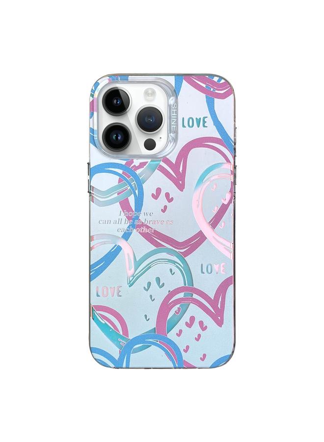 اس-توب جراب لهاتف iPhone 14 Pro بنمط ملون مصنوع من مادة TPU + PC - Image 1