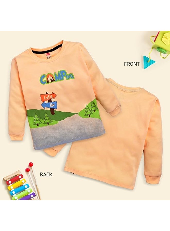 LuvLap Baby Boys Regular Fit 100% Cotton Full Sleeves Boys T-Shirts Sets, Pack of 04 - Image 3