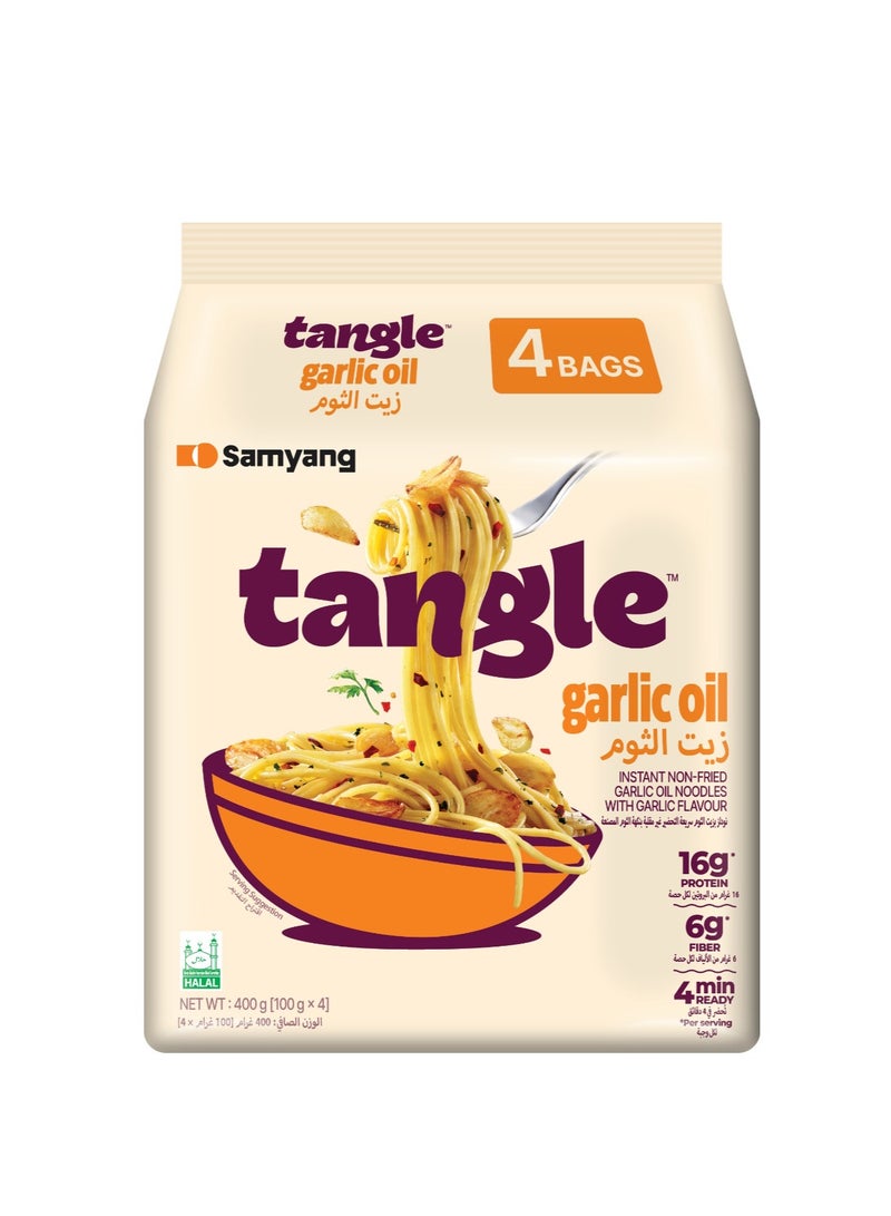 ساميانغ معكرونة زيت الثوم المتشابكة 4x100جم - Image 1