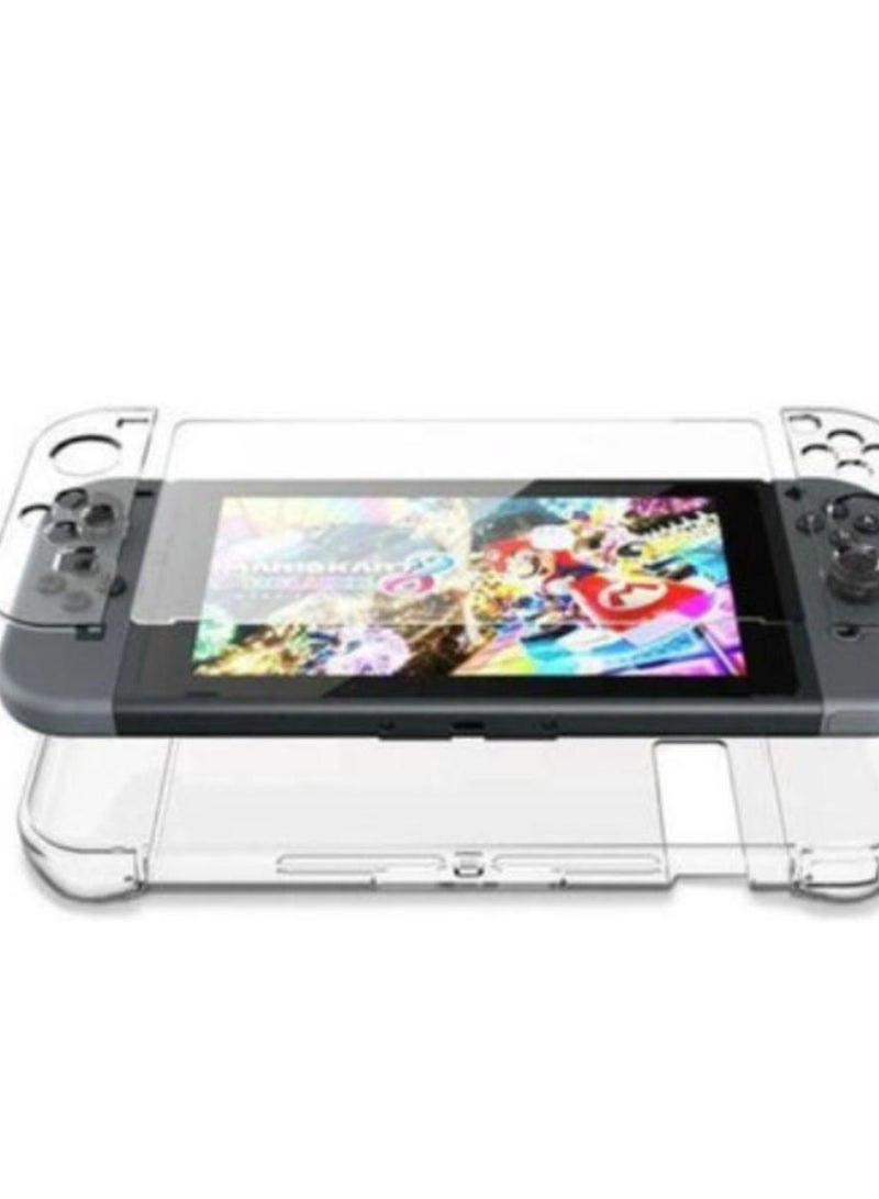 KUYING For Nintendo Switch Thin Case Cover Protective +Tempered Glass Screen Protector 